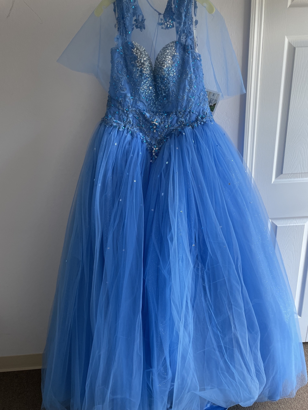 Mary's Quinceanera Gown In Periwinkle.  Size 10